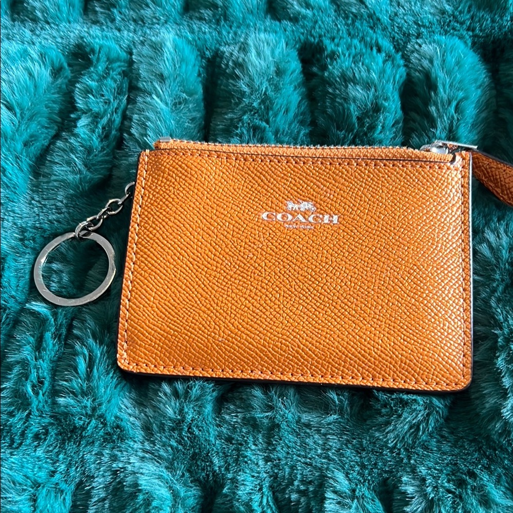 Coach Orange Key & Card Holder